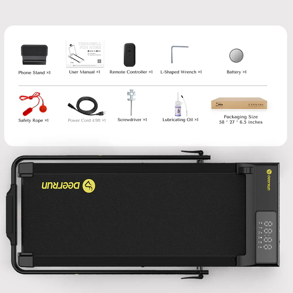 DeerRun A5 Pro Smart 2 in 1 Folding Treadmill with Handrail- 2025 New Upgrade